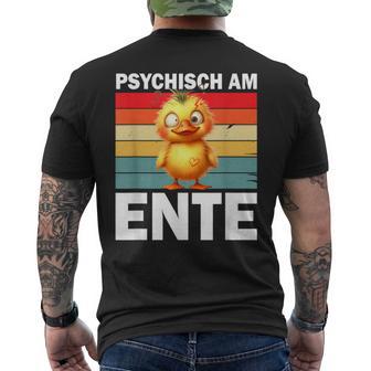 Psychisch Am Ente -Intageerrückte Ente Party T-Shirt mit Rückendruck - Geschenkecke