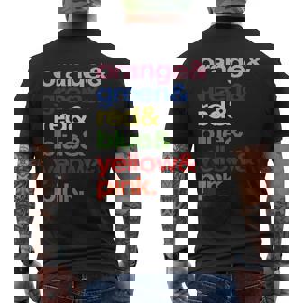 Psychology Humour Stroop Interference Colour Test Students Men's Back Print T-Shirt | Mazezy