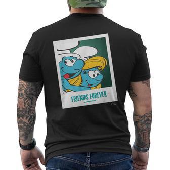 I Puffi Pesante E Puffetta Amici Perempre T-shirt da uomo con stampa posteriore - Novitaregali