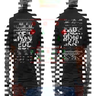 Pull De Noël Amusant Avec Inscription Happy Birthday Jesus Manche Longue T-shirt imprimé au dos - Cadeauxyz