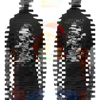 Pull De Noël Moche Mangeant Des Ramen Manche Longue T-shirt imprimé au dos - Cadeauxyz