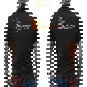 Pumpkin Pie Pilgrim Eating Turkey Gaming Videogames Men's T-shirt Back Print | Mazezy