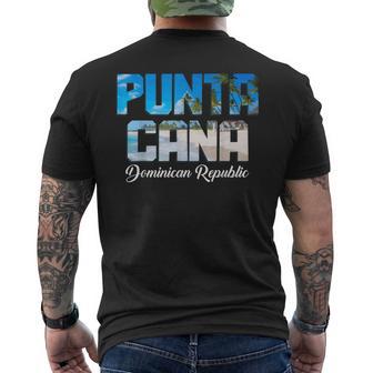 Punta Cana Dominican Republic Surfer Souvenir Vintage Men's T-shirt Back Print - Thegiftio UK