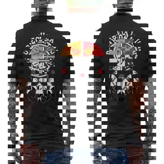 Purepecha Nation Native Mexican Indian Medicine Wheel Men's T-shirt Back Print | Mazezy