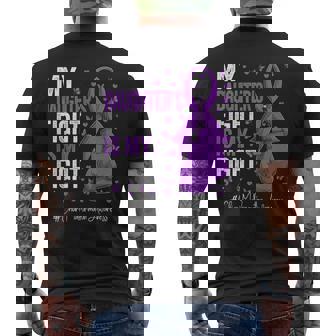 Purple Ribbon Daughter Chiari Malformation Awareness Small Black Men's T-shirt Back Print - Thegiftio