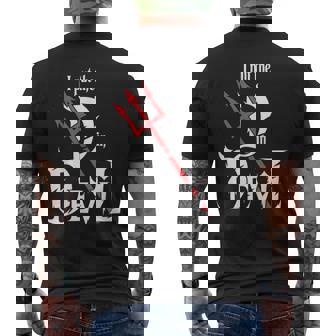 I Put D In Devil Halloween Couple Halloween Costumes Men's T-shirt Back Print - Monsterry