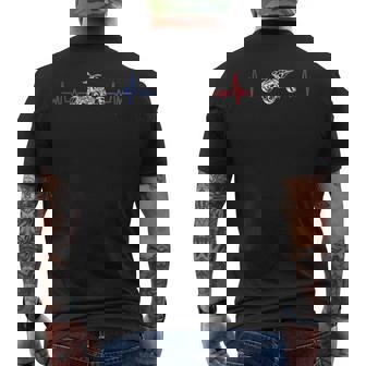 Quad Conducteur Motos Moto Motard Battement Du Cœur T-shirt imprimé au dos - Cadeauxyz