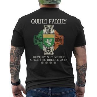 Quinn Family Ireland Quinn Surname Men's T-shirt Back Print - Thegiftio