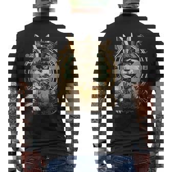 Rabbit Vintage Steampunk Men's Back Print T-Shirt | Mazezy