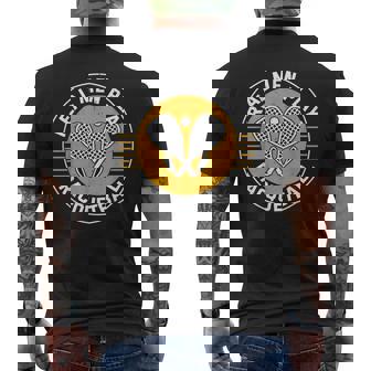 Racquetball Sport Real Men Play Racquetball Men's Back Print T-Shirt | Mazezy