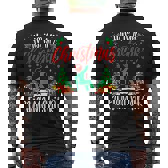 Rappelling Xmas Pajama Shirt Rappelling Christmas Holiday Tank Top Men's Back Print T-Shirt | Mazezy