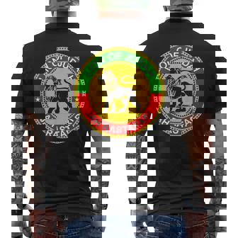 Rasta Reggae Lion Of Judah Headphones Jamaican Reggae Music Men's T-shirt Back Print | Seseable UK