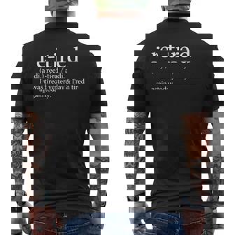 Re-Tired I Was Tired Yesterday & I'm Tired Again Today Men's T-shirt Back Print | Mazezy