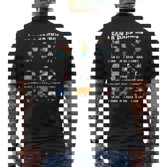 Read Book Characters I Can Do Hard Things Back To School Men's T-shirt Back Print - Monsterry