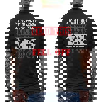 If You Can Read This She Fell Off Biker Motorcycle Men's Back Print T-Shirt | Mazezy