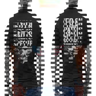 If You Can Read This She Fell Off Biker Motorcycle Men's T-shirt Back Print - Monsterry