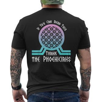 If You Can Read This Thank The Phoenicians Men's T-shirt Back Print - Thegiftio UK