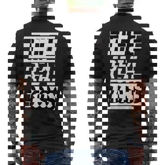 The Real Boss Partnerater Kind Pärchen Paar T-Shirt mit Rückendruck - Seseable