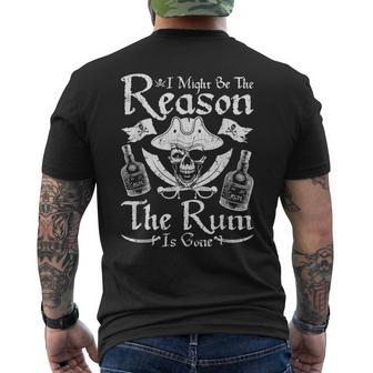 I Might Be The Reason The Rum Is Gone Pirate Day Men's T-shirt Back Print - Thegiftio UK