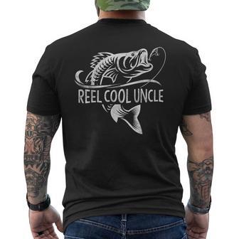 Reel Cool Uncle Fishing Uncle Father's Day Men's T-shirt Back Print - Thegiftio UK