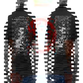 Renard Mystique Japonais À Neuf Queues Kitsune Dragon Renards T-shirt imprimé au dos - Cadeauxyz