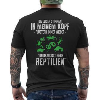 Reptil Terrarianer Herpetologe Herpetologie Mehr Reptilien T-Shirt mit Rückendruck - Geschenkecke