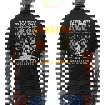 There's Some Horrors In This House Halloween Men's T-shirt Back Print - Thegiftio