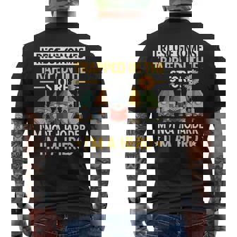 I Rescue Gnomes Gardener Dwarf Garden Gnome Men's T-shirt Back Print - Thegiftio