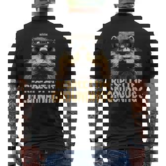 Respect The Groundhog Vintage Ground Hog Day Men's T-shirt Back Print - Monsterry