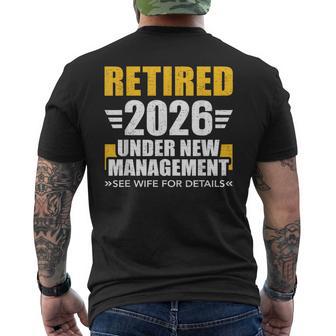 Retired 2026 Under New Management Men's T-shirt Back Print - Thegiftio UK