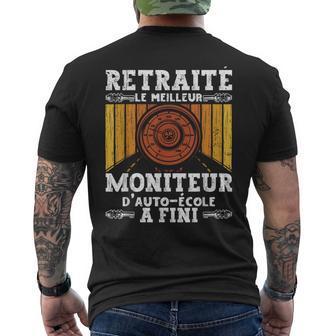Retraite Moniteur De Conduite Retraité Moniteur D'auto-École T-shirt imprimé au dos - Cadeauxyz