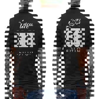 Retro 44 Años Nacido En 1981 Edición Limitada 44 Cumpleaños Camiseta Hombre Estampado Espalda - Regaloses