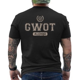 Retro Afghanistan Alumni Gwot Oef Veteran Men's T-shirt Back Print | Mazezy