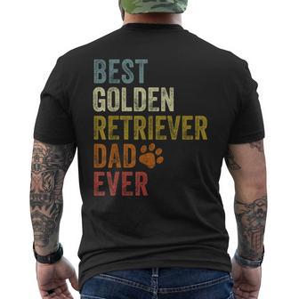 Retro Best Golden Retriever Dad Ever Golden Papa Día Del Padre Camiseta Hombre Estampado Espalda - Regaloses