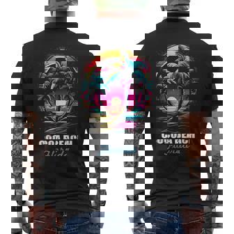 Retro Cocoa Beach Florida Sunset Vintage Vacation Souvenir Men's T-shirt Back Print - Thegiftio