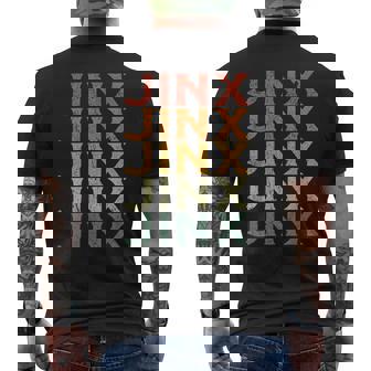 Retro Custom First Name Jinx Men's T-shirt Back Print - Thegiftio