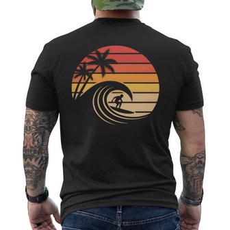 Retro Deurf Al Atardecer Intage Paraurfista De Playa Manga Larga Camiseta Hombre Estampado Espalda - Regaloses