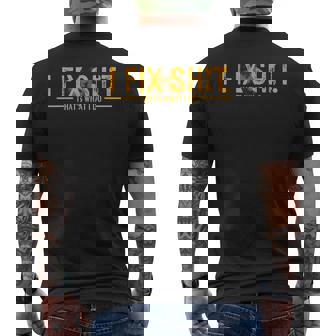 Retro I Fix Shit That's What I Do Men's T-shirt Back Print - Monsterry