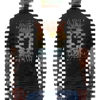 Retro Huhnilhouette Landwirt Bauer Hühner Flüsterer T-Shirt mit Rückendruck - Seseable