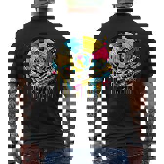 Retro Lecteur De Disquesinyles Musique T-shirt imprimé au dos - Cadeauxyz
