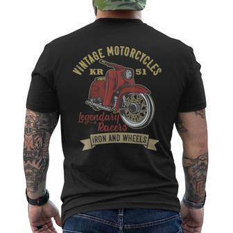 Retro Moped Teile Ostblockchwalbe Fahrer Ddr Nostalgie T-Shirt mit Rückendruck - Geschenkecke