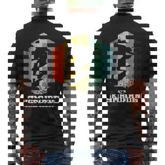 Retro Skimboarding Skimboarder Waveskim Skimboarding Surfing Men's Back Print T-Shirt | Mazezy