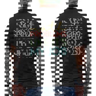 Retro I Solve Math Problems Like It's My Job Back To School Men's T-shirt Back Print - Thegiftio