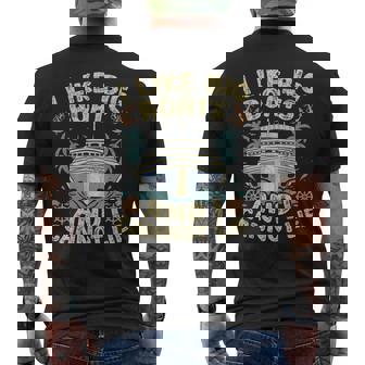 Retro Style I Like Big Boats And I Cannot Lie Cruise Ship Men's T-shirt Back Print - Thegiftio