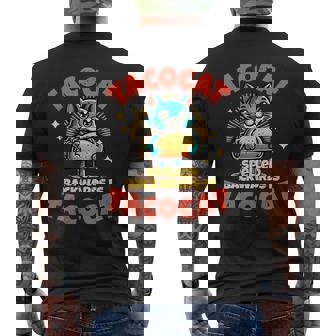 Retro Tacocat Spelled Backwards Is Taco Cat Cute Paws Men's T-shirt Back Print - Thegiftio