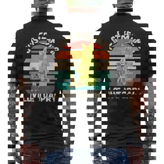 Retro Topiary I Just Freaking Love Topiary Gardening Lover Men's Back Print T-Shirt | Mazezy