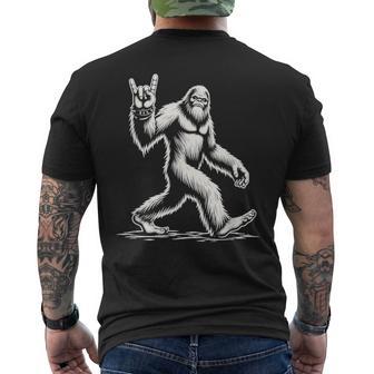 Retro Vintage Bigfoot Silhouette Sasquatch Rock 'N Roll Men's T-shirt Back Print - Thegiftio UK