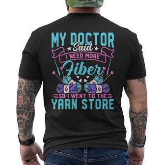 Retro Vintage Crocheter Crochet Knitting Crafter Crafting Men's T-shirt Back Print - Thegiftio UK