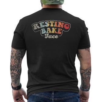Retro Vintage Resting Bake Face Baking Cookie Baker Men's T-shirt Back Print - Thegiftio