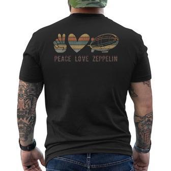 Retro Zeppelin 70S Dirigible Blimp Airship Zepelin Zepplin Men's T-shirt Back Print - Thegiftio UK
